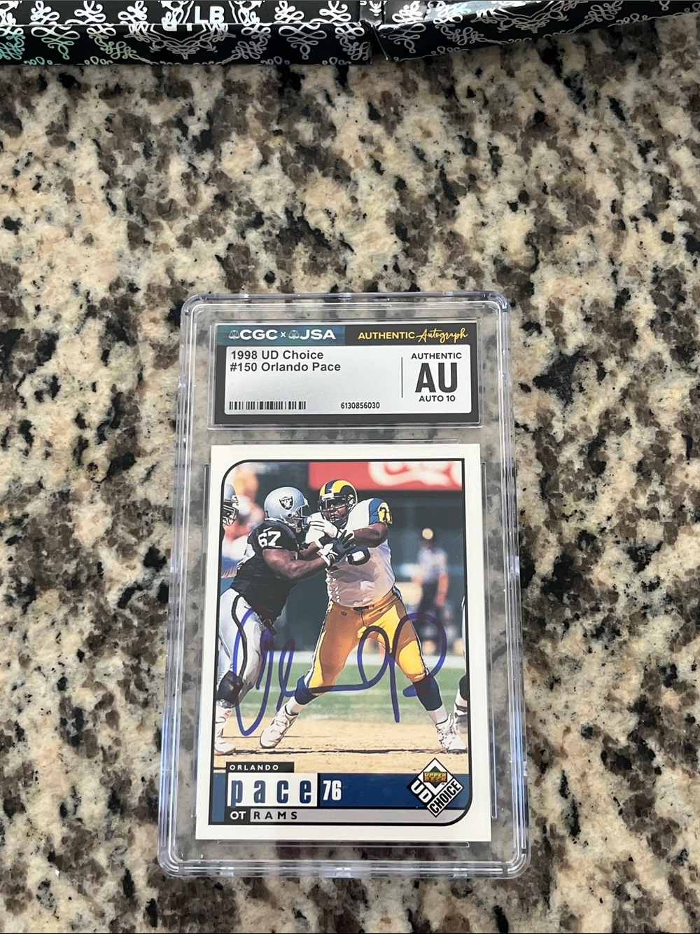Autographed Orlando Pace Football Trading Card CGC Graded
